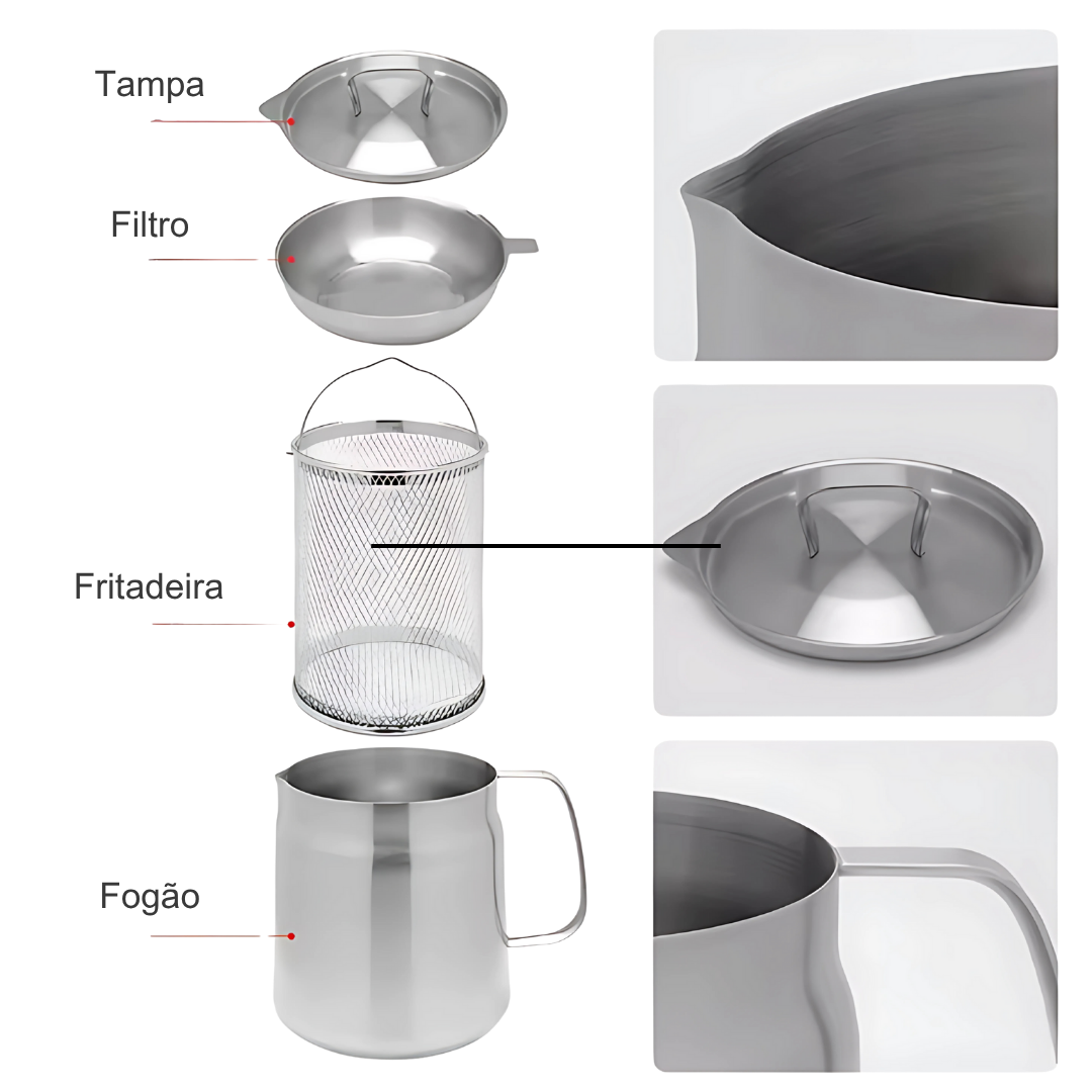 FryMate: Fritadeira 2 em 1 Multifunções