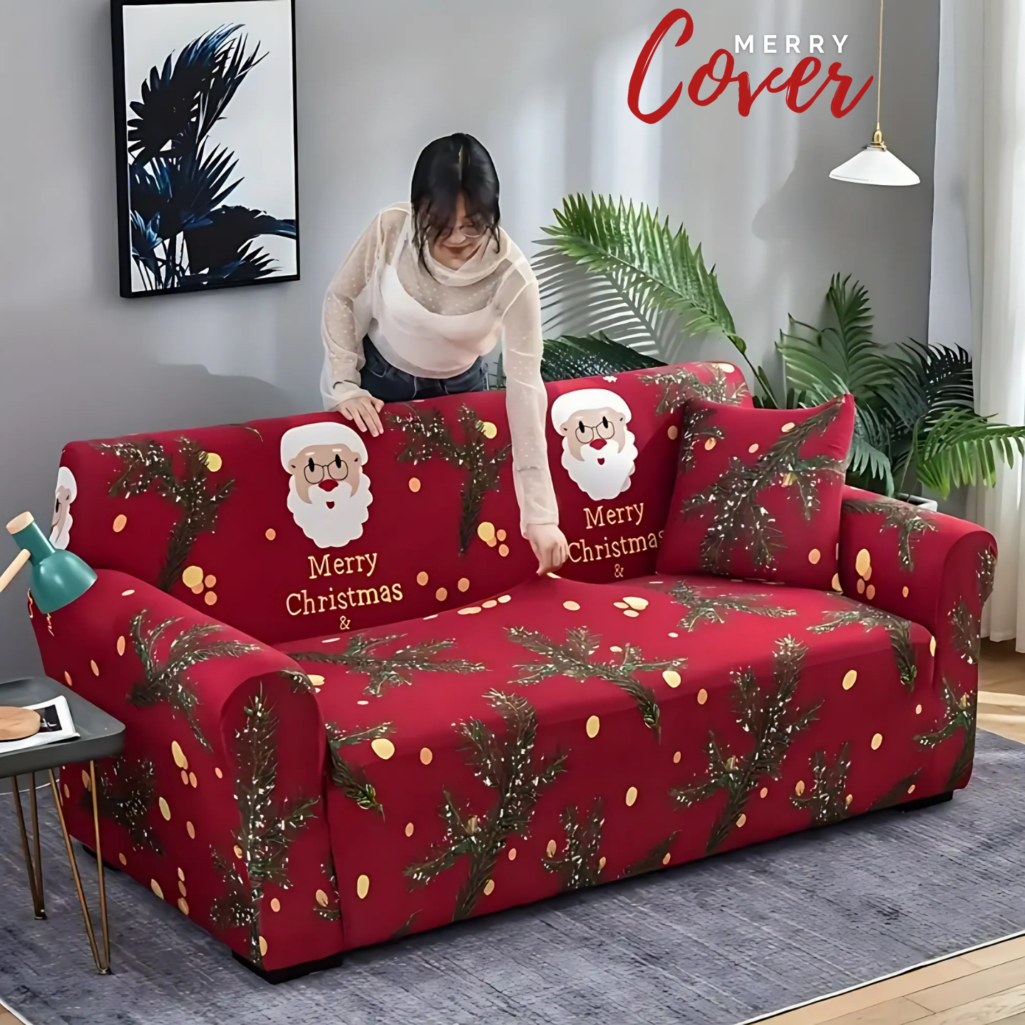 MerryCover™ – Capa de Sofá de Natal