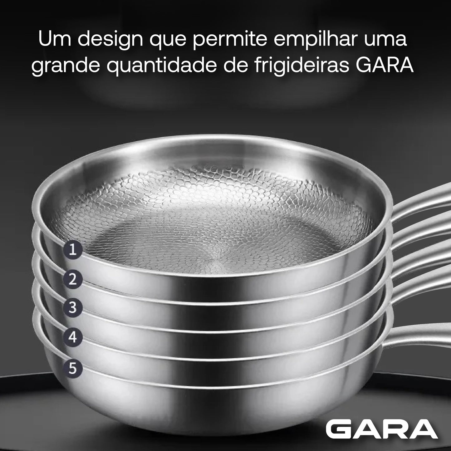 Gara: Frigideira antiaderente de alta gama