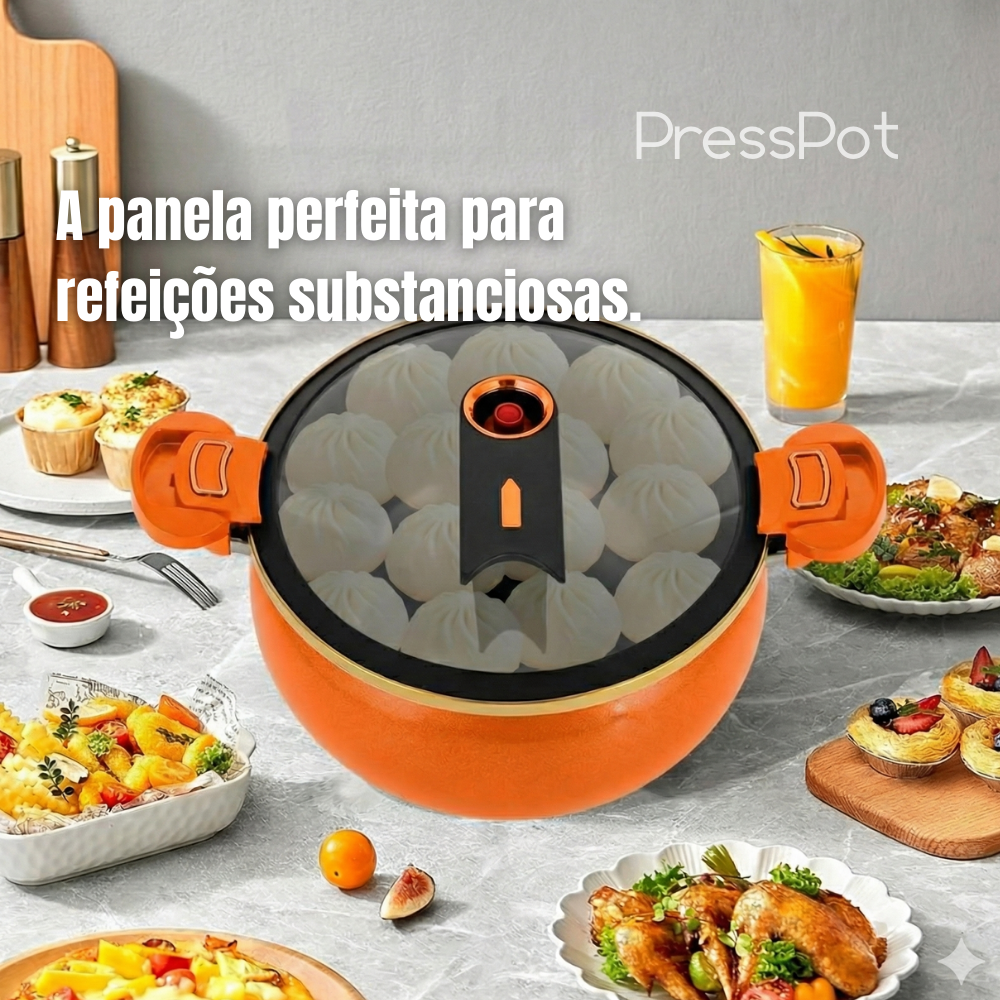 PressPot: Panela antiaderente multifunções de micropressão
