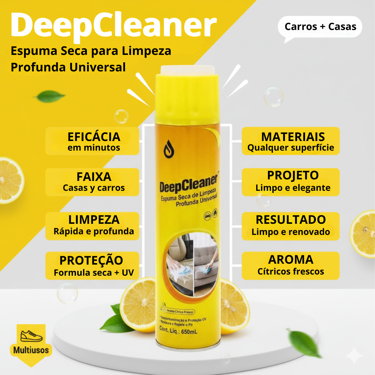 DeepCleaner | Espuma Seca Universal para Limpeza Profunda