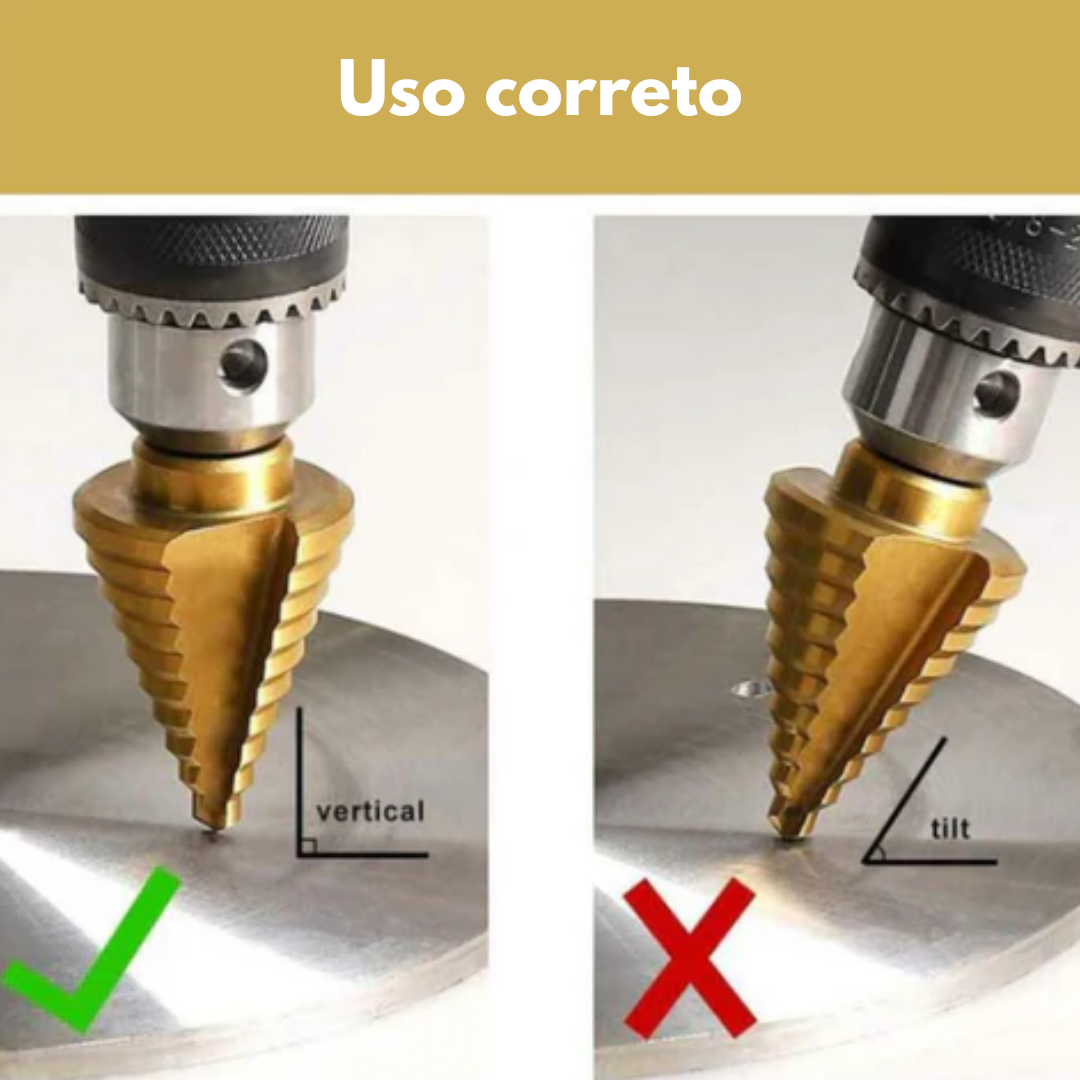 TitanDrill: Pack de Brocas Escalonadas de Titânio