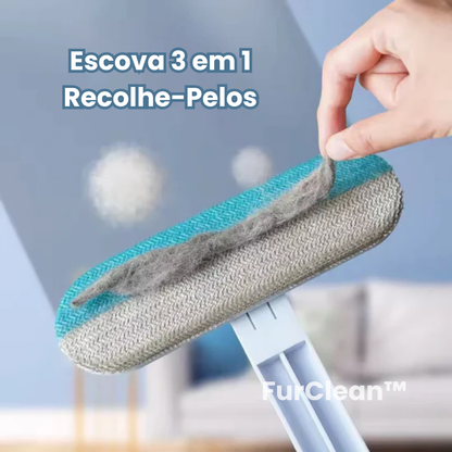 FurClean™ | Escova 3 em 1 Recolhe-Pelos