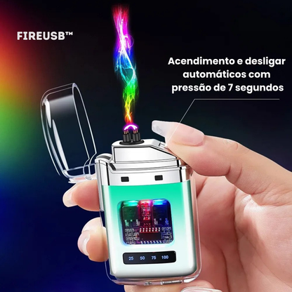 FireUSB™: Isqueiro Elétrico Recarregável à Prova de Vento