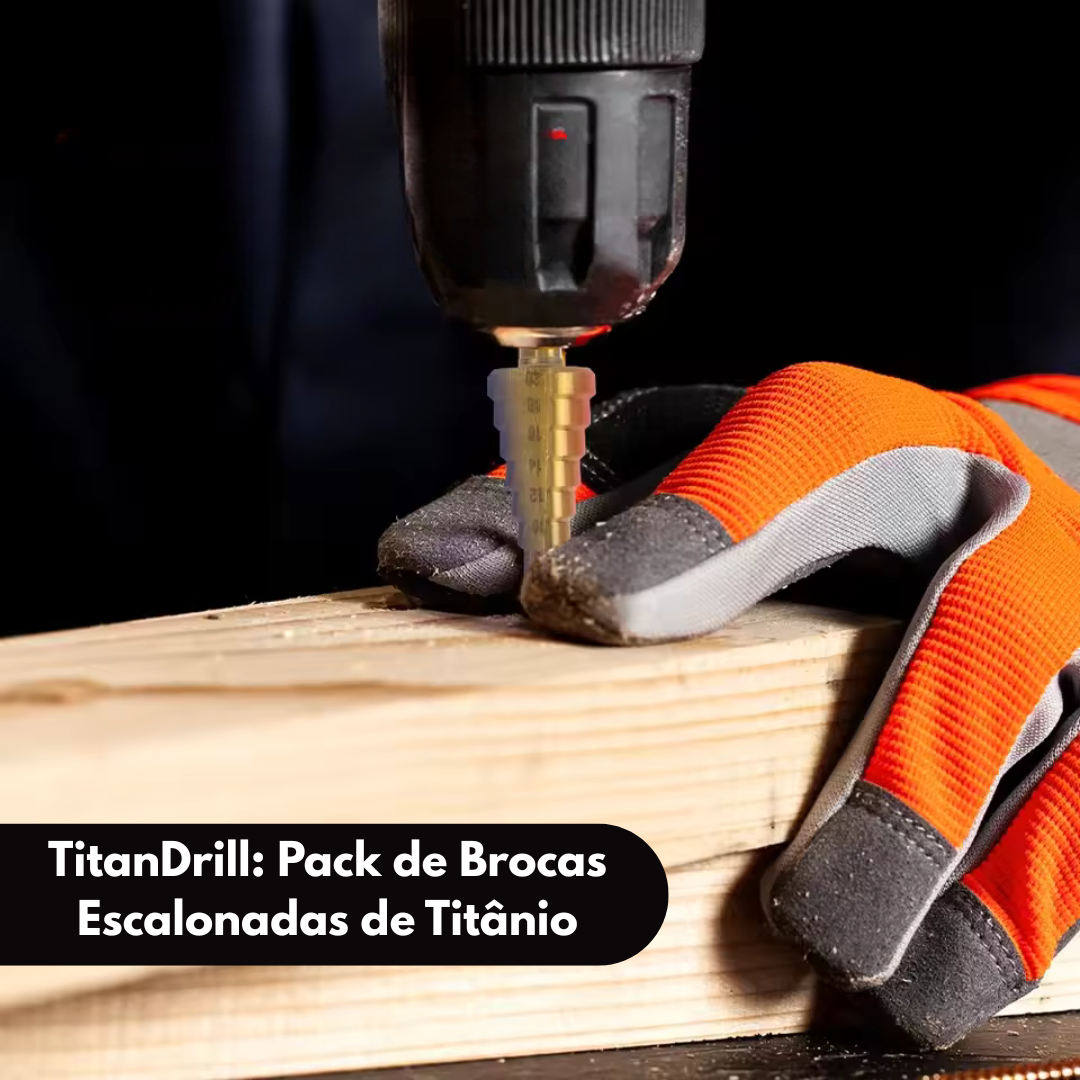 TitanDrill: Pack de Brocas Escalonadas de Titânio