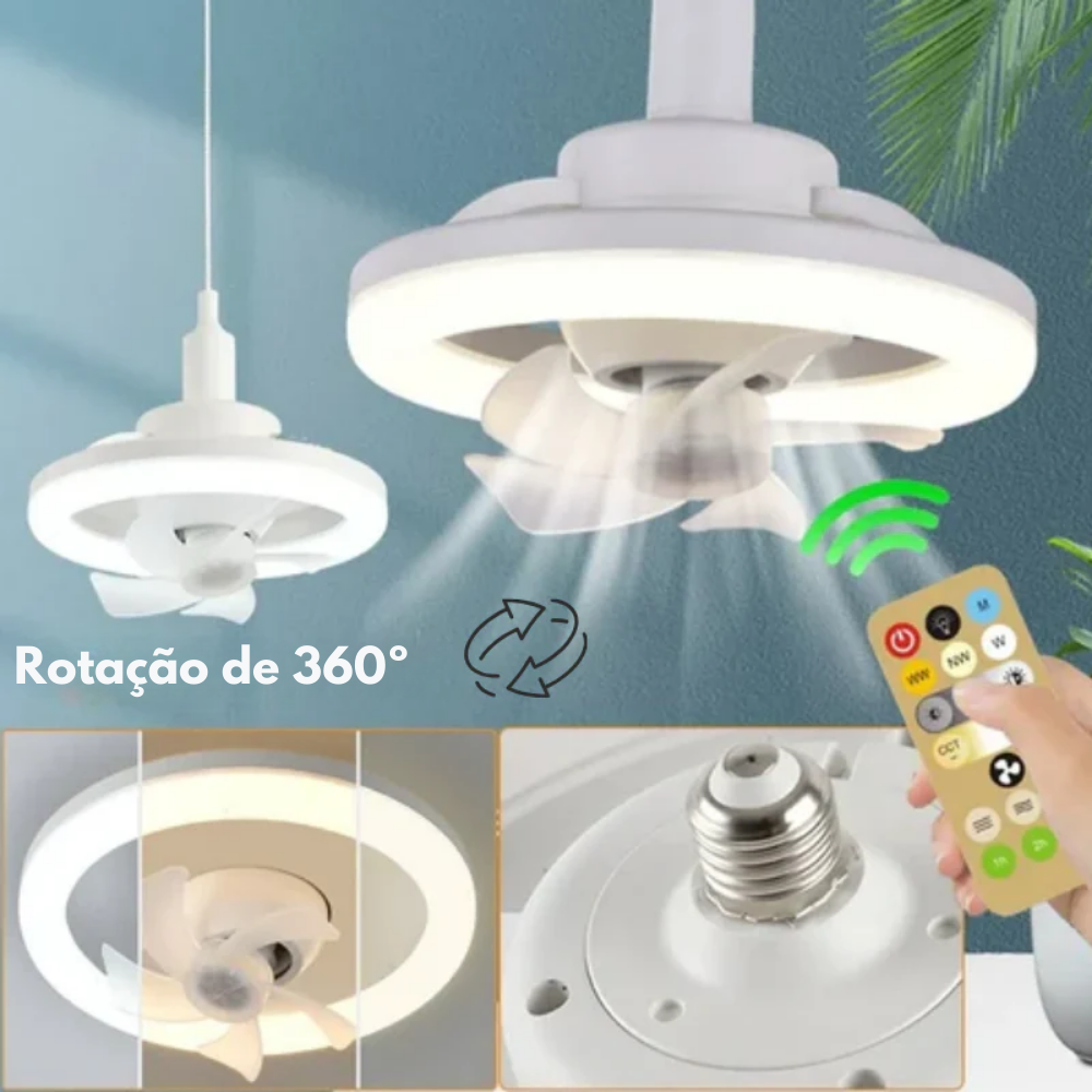 LightFanLed™ | Candeeiro Led e Ventoinha