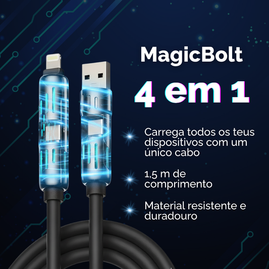 MagicBolt: Cabo de carregamento ultrarrápido 4 em 1
