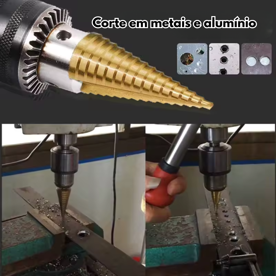 TitanDrill: Pack de Brocas Escalonadas de Titânio