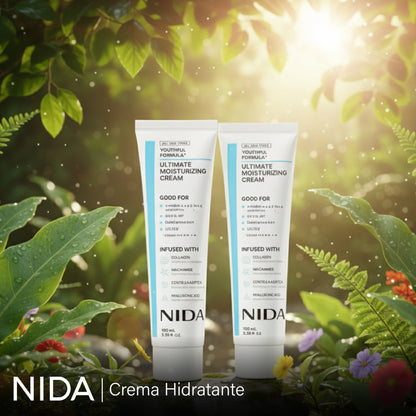 Nida: Creme hidratante com ácido hialurónico e glicerina