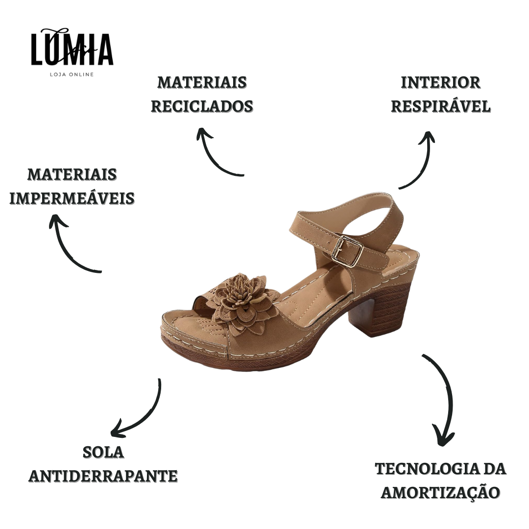 Amelia™ | Sandálias florais para mulher